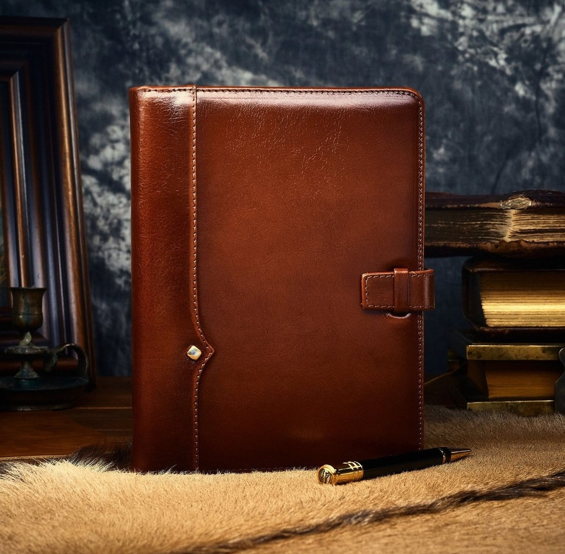 Щоденник А5 формату в шкіряній обкладинці "Дипломат", фото 1