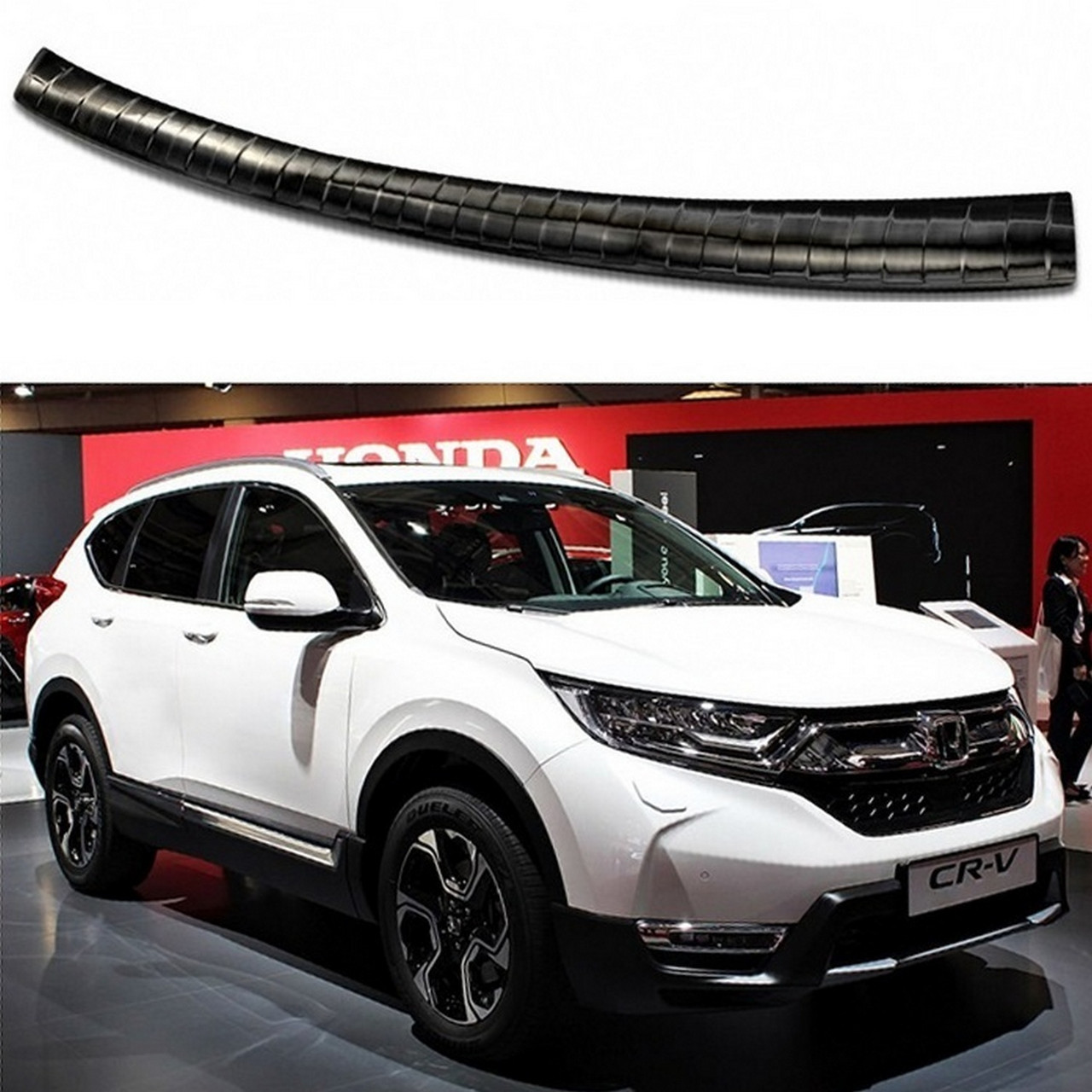 Захисна накладка на задній бампер для Honda CR-V Mk5 2018-2023 /нерж.сталь/