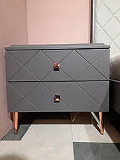 Ліжко в сучасному стилі TOLEDO Sof (Толедо ), колір сірий темний матовий, фото 4