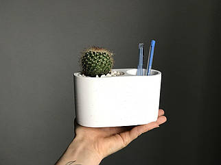 Органайзер для канцелярії/Підставка для ручок/Органайзер із бетону/Дізайнерський органайзер ручної роботи