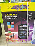 Колонка акумуляторна з радіомікрофоном ZXX-8887 / 180 W (USB/FM/Bluetooth), фото 8
