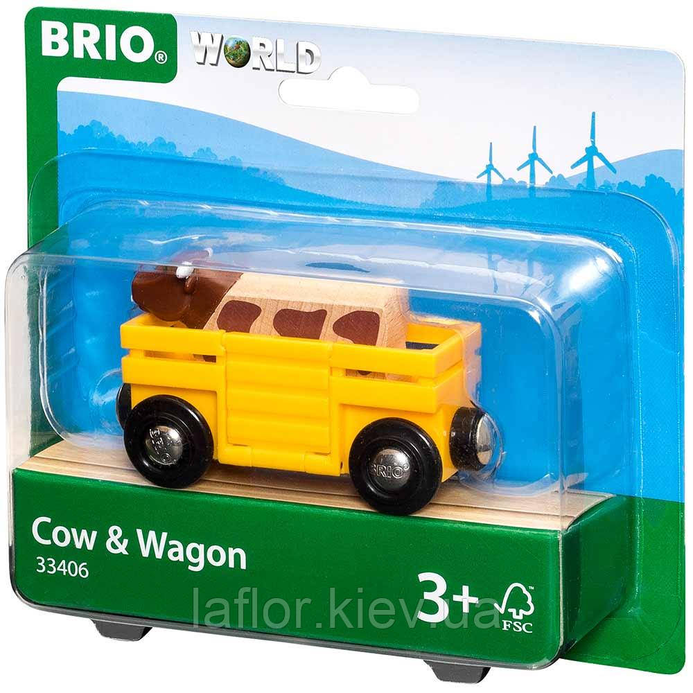 Вагон із коровою Brio 33406