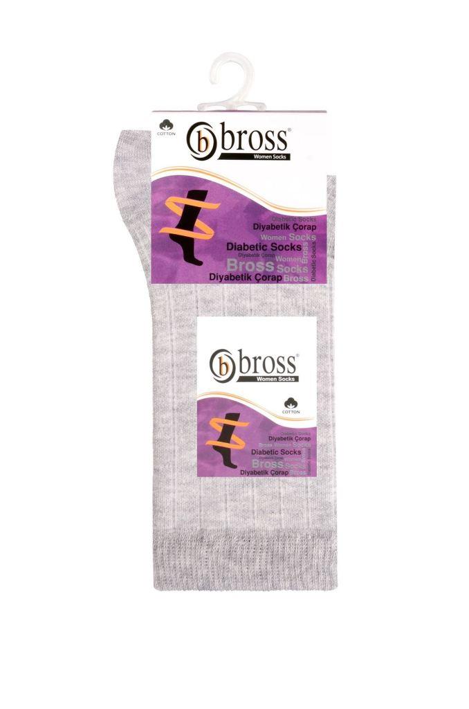 Носки женские для диабетиков Bross серые