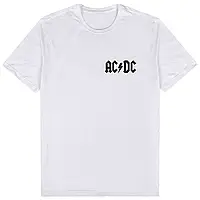Футболка AC/DC Белая Знак сбоку Размер