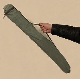 Брезентовий чохол для шампурів 750 мм з ручкою і блискавкою по колу
