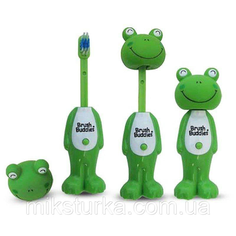 М'яка зубна щітка для дітей Жаба Луї Iherb Brush Buddies