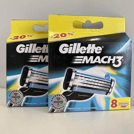 Змінні картриджі Gillette Mach3 8 шт, фото 3