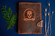 Щоденник А5 формату в шкіряній обкладинці на кнопці "Оптімус", фото 5