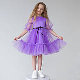 Сукня для дівчинки ошатна Ляля Сирень 140/146 р. Пишна фатинова сукня для дівчаток, фото 2