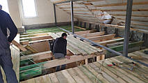 Монтаж межэтажного деревянного перекрытия  1