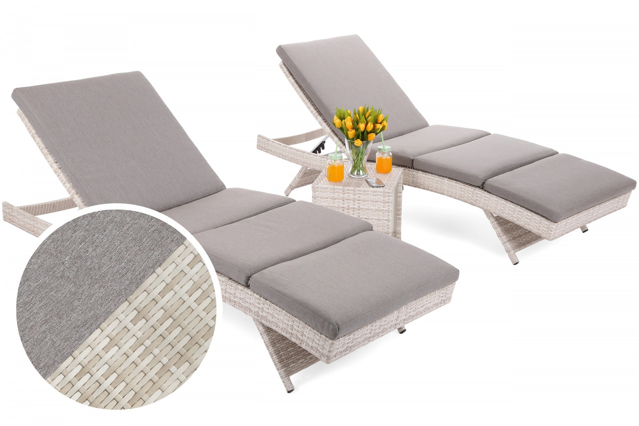 Шезлонг лежак Bora Bora Beige зі столиком