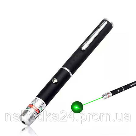 Зеленая лазерная указка Green Laser Pointer c насадкой, фото 1