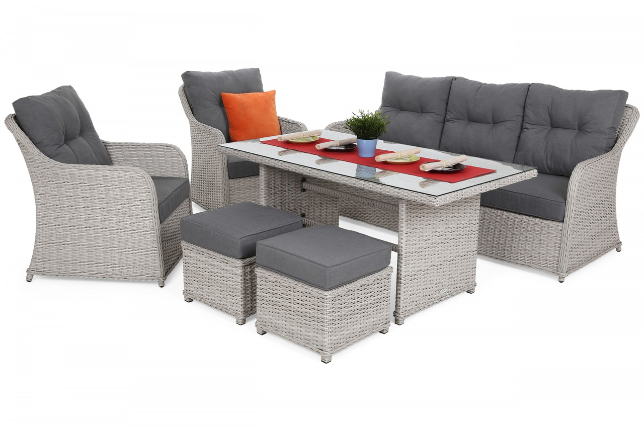Комплект меблів з техноротангу Bergamo White / Grey