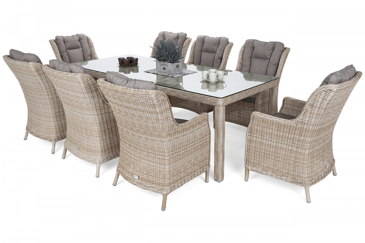 Комплект меблів з техноротангу Bristol 230 cm Beige 8+1