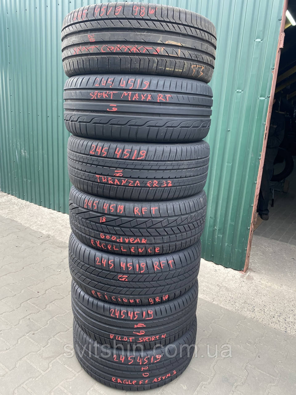 РОЗПАРОВКА 245/45R19 Michelin, Continental, Dunlop, Goodyear, Bridgetone R19 245 45 одинок