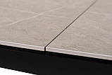 Стіл TML-815 айс грей кераміка 160/200 від Vetro Mebel, чорні ноги, фото 9