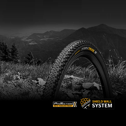 Велосипедна покришка шина безкамерна Continental Terra Trail ShieldWall 28" | 700 x 40C | 28 x 1.50 чорна, складна, skin SL, фото 3