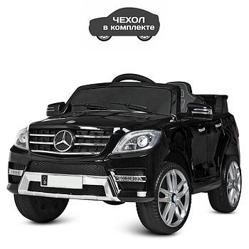 Дитячий електромобіль Mercedes (2 мотори по 25W, MP3, USB, FM) Джип Bambi M 3568EBLRS-2 Чорний