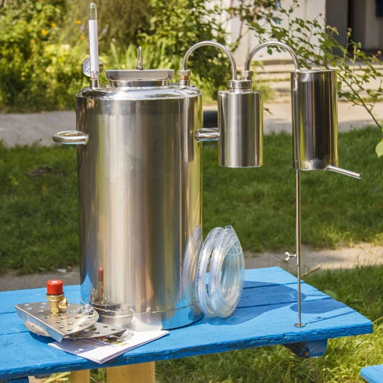 Автоклав на 21 банку + дистилятор із сухопаренком (неіржавка сталь)