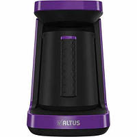 Кавоварка для кава по турецьки електрична на одну турку з ложкою Altus Al 797 Purple