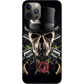 Чохол силіконовий для iPhone 12 Pro з картинкою Череп в капелюсі