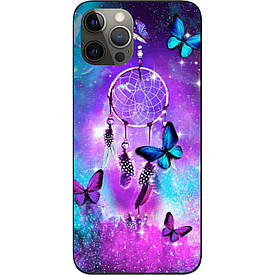 Бампер силіконовий для iPhone 12 Pro з малюнком Метелики і оберіг