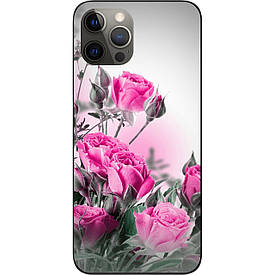 Бампер силіконовий для iPhone 12 Pro з малюнком Рожеві троянди