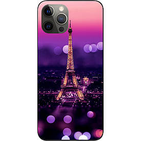 Бампер силіконовий для iPhone 12 Pro з малюнком Париж вночі