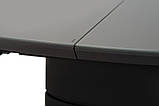 Розсувний стіл ТМ - 65 матовий сірий + черный140/180 від Vetro Mebel, фото 5