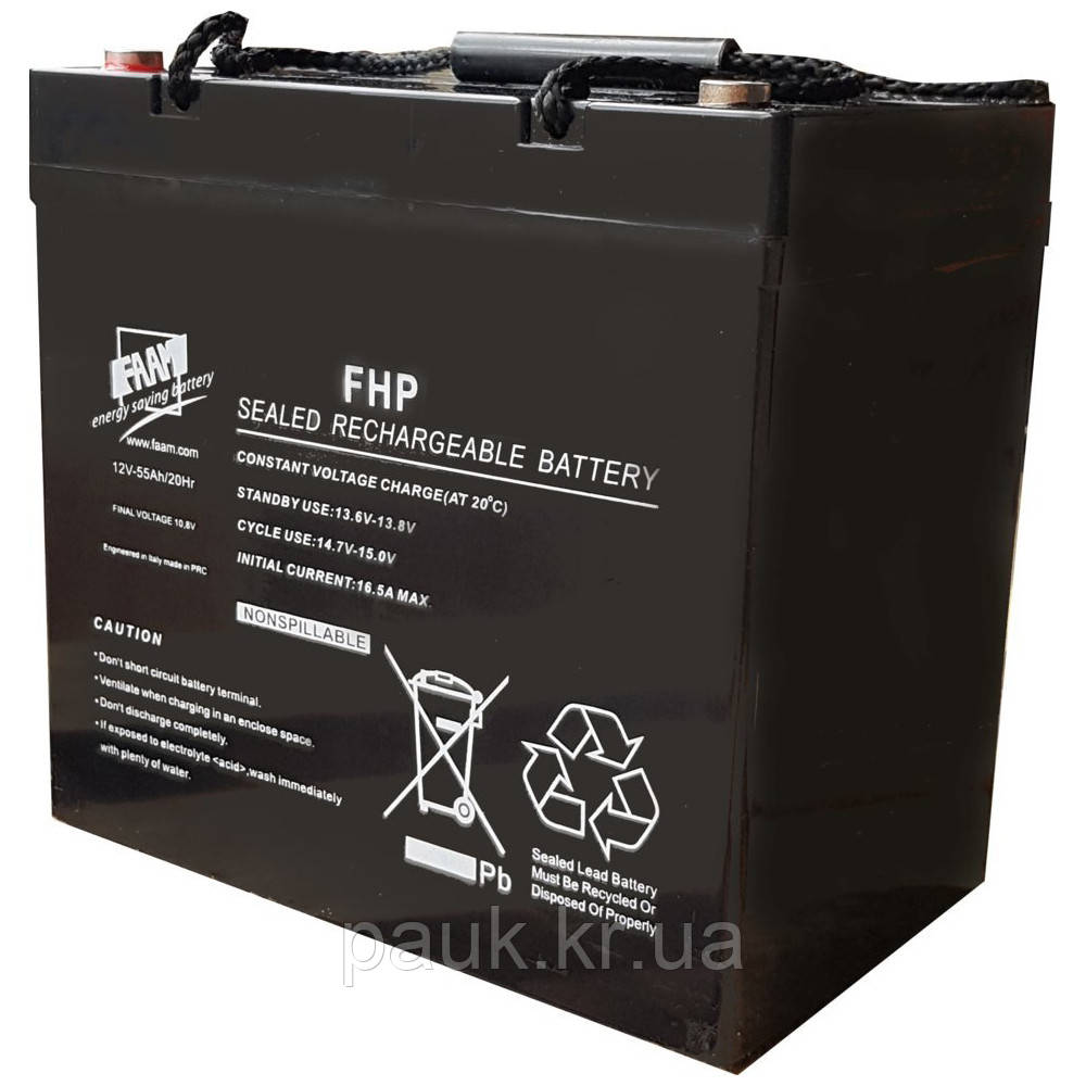 Акумулятор FHP 12V-120A, герметична акумуляторна батарея FAAM для джерела безперебійного живлення, для інвертора