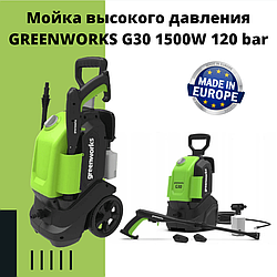 Мийка високого тиску GREENWORKS G30 1500W 120 bar бренд Швеція