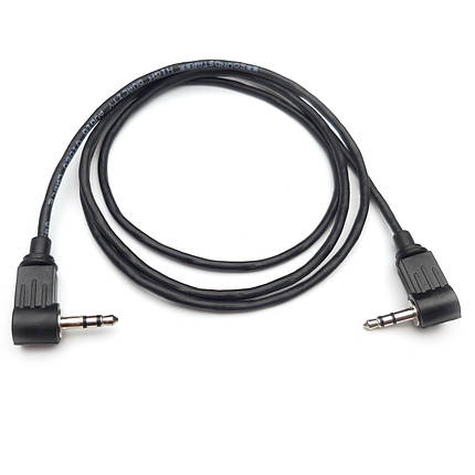 Аудіо кабель AUX 3.5 mm jack , два кута(хороша якість) в екрані, фото 2