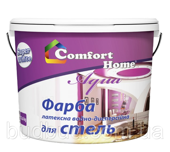 Фарба для стелі та стін білосніжна Comfort Home 1,2 кг