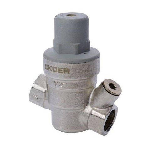 Редуктор тиску 1/2" (16 bar) з виходом для під'єднання манометра, фото 1