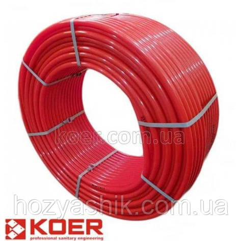 Труба для теплої підлоги Koer PERT EVOH 16*2,0 (RED) з кисневим бар'єром, фото 1