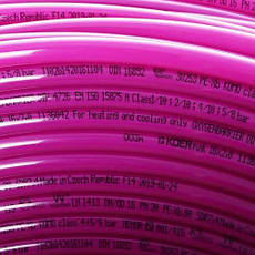 Труба для теплої підлоги Koer PEX-B EVOH 16*2,0 (PINK) з кисневим бар'єром, фото 6