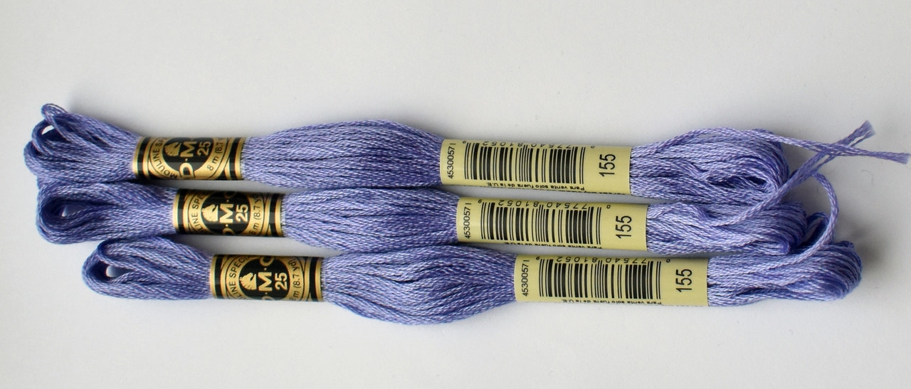 Нитки мулине DMC цвет 155 сине-фиолетовый, ср.т., арт.117 - фото 1 - id-p106781477