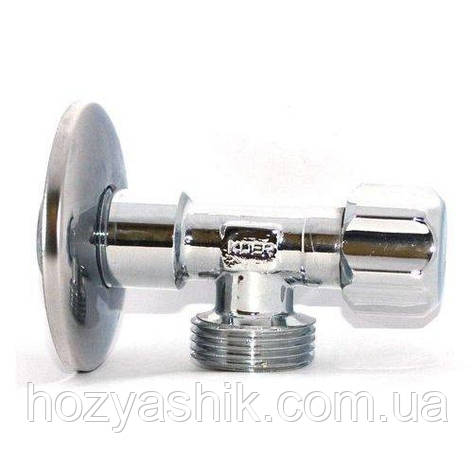 Вентиль приладовий 1/2 "х3/4" хромований, "Koer" Чехія, фото 1