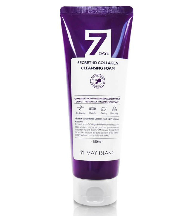 Пінка для вмивання з колагеном May Island 7 Days Secret 4d Collagen Cleansing Foam 150 мл