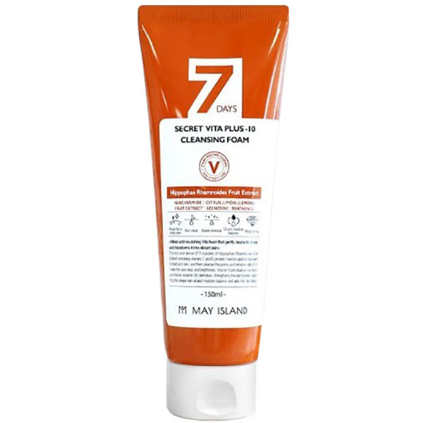 Очисна пінка з обліпишеною May Island 7 Days Secret Vita Plus-10 Cleansing Foam 150 мл