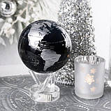 Самообертовий Гіроглобус Solar Globe "Політична карта" 21,6 см сріблясто-чорний, фото 6