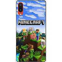 Силіконовий бампер чохол для Samsung A02 з малюнком Minecraft