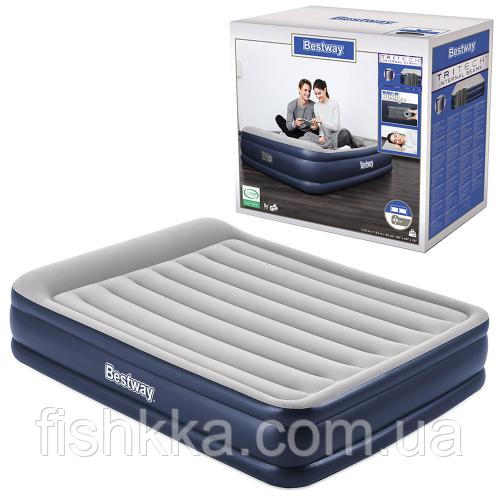Велюрова ліжко-матрац INTEX 64136 з вбудованим ел.насосом,152*203*42 см