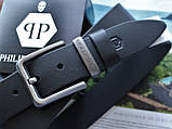 Стильний шкіряний ремінь Philipp Plein чоловічий, фото 3