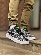 Чоловічі кросівки Nike Air Force World Black White ALL02376, фото 6