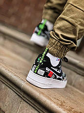 Чоловічі кросівки Nike Air Force World Black White ALL02376, фото 5