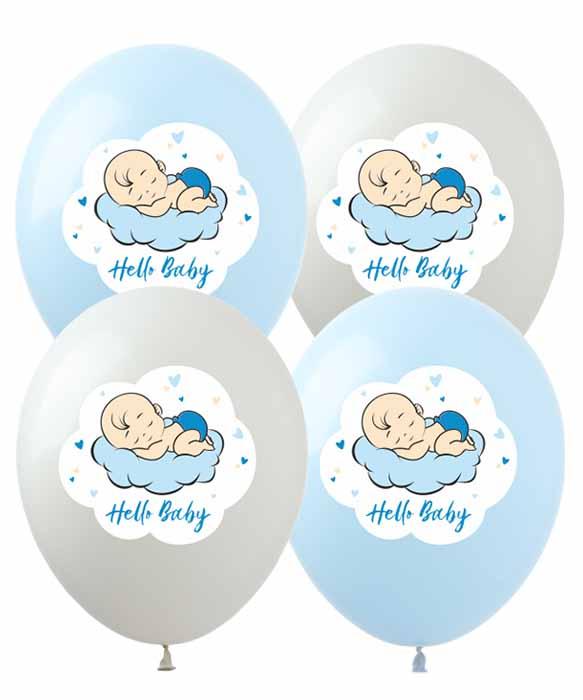 Кульки 12' (30см) "Hello, Bady (Мальчик)" Pelican 828475 KNZ