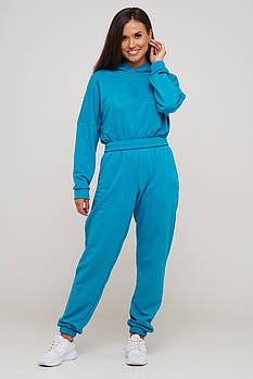 Спортивний бірюзовий костюм бавовна твунитка