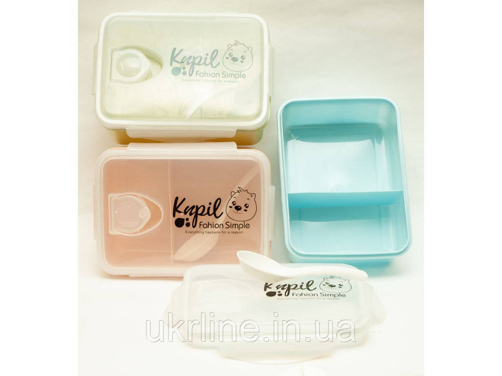 Ланчбокс T144-58 600 мл 2 відділення + ложка