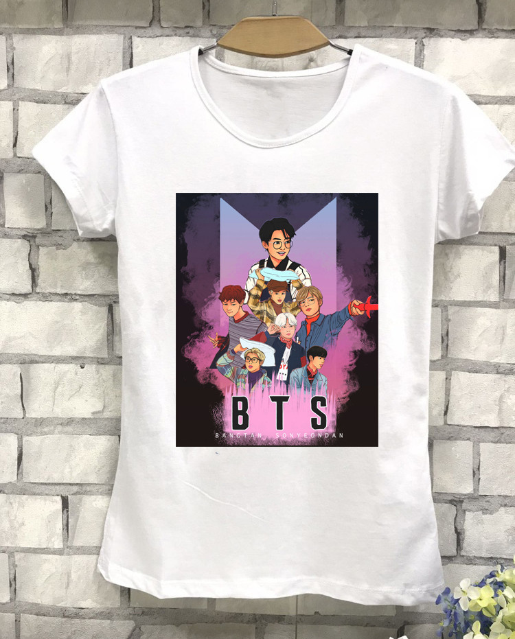 Жіноча модна футболка з BTS